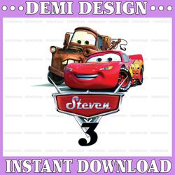 Personalized Disney Cars Birthday Png , Cars Birthday Png , Custom Name Age Disney Cars Raglan Option Png, Cars Personal