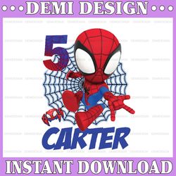 Personalized Spidey and His Amazing Friends Birthday Png, Boy's Spidey Birthday Png, Spidey Birthday Boy,  Digital Downl