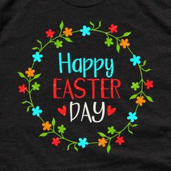 happy easter day svg easter wreath print frame flowers clipart