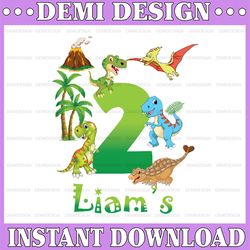 personalised kids birthday dinosaur png, any name any age your custom text design, birthday keepsake 1st 2nd 3rd 4th 5t