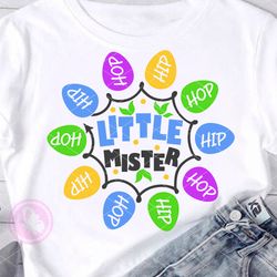 Little mister hip hop quote. Easter eggs clipart. Digital downloads