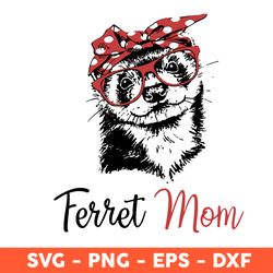 ferret mom svg, ferret svg, mom svg, mother's day svg, cricut, vector clipar, eps, dxf, png - download file