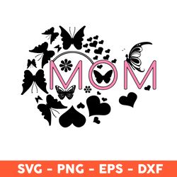 Mothers Day Butterfly Svg, Butterfly Svg, Heart Svg, Mother's Day Svg, Cricut, Vector Clipar, Eps, Dxf, Png - Download