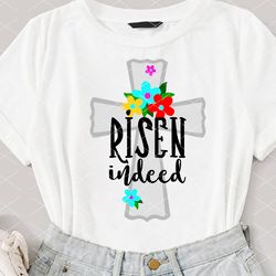 Risen indeed Quote Religious. Cross clipart Digital downloads