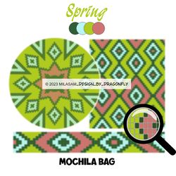 PATTERN: Tapestry crochet bag / wayuu mochila bag / Spring 3