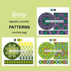 Crochet patterns - Wayuu mochila bag patterns - Spring