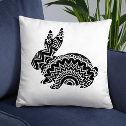 bunny mandala print. rabbit clipart. easter decor digital download