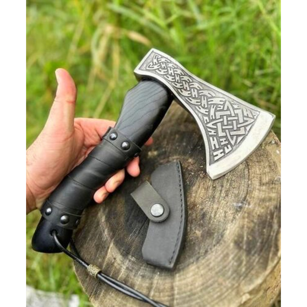 Viking Handmade Forged High Carbon Steel Tomahawk, Hatchet & Integral Axe A Masterpiece for Camping & Outdoor Activities (1).jpg