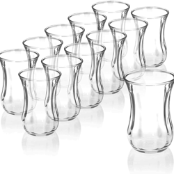 handmade turkish tea cup, turkish 12 pcs tea glass set, l durable clear mug, extra big tea cup, christmas gift for her,