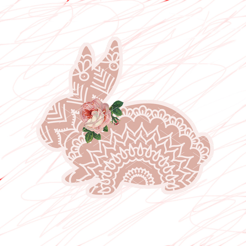 Zentangle One Bunny Flower SUBlimation.jpg