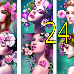 beautiful women, goddess, sticker, card, scrapbooking-1