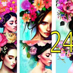 beautiful women, goddess, sticker, card, scrapbooking-12