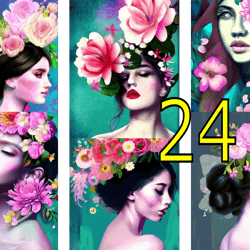 beautiful women, goddess, sticker, card, scrapbooking-8