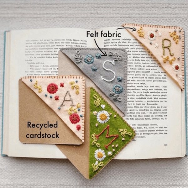 Hand Embroidered Corner Bookmark - Inspire Uplift