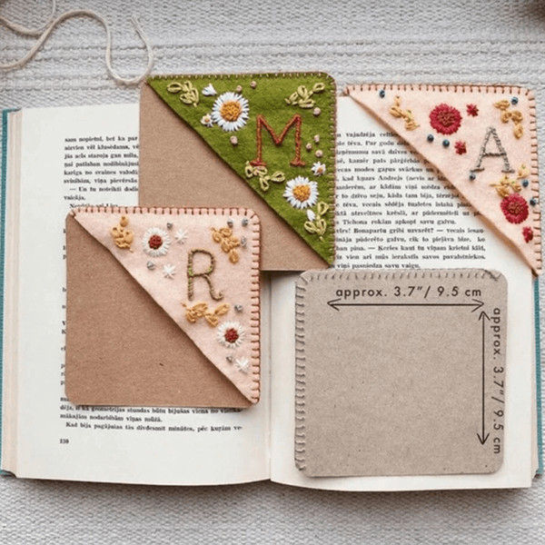 Hand Embroidered Corner Bookmark - Inspire Uplift