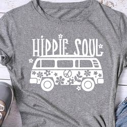 hippie soul bus print flowers sun sea ocean cruise summer clipart