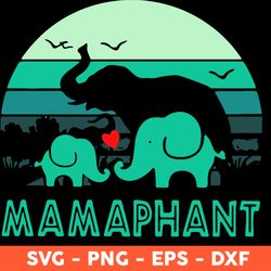 mama elephant svg, elephants svg, heart svg, mother svg, mother's day svg, cricut, vector clipar, eps, dxf, png