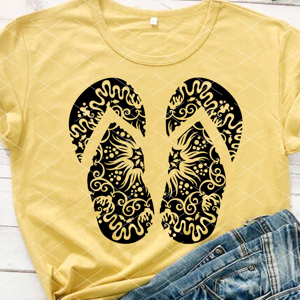 Zentangle Flip flops Ocean signs.jpg