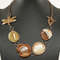 beige-brown-agate-slice-necklace-brass-dargonfly-necklace-jewelry