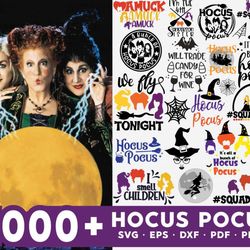 hocus pocus bundle svg, 1000 file hocus pocus svg eps png, for cricut, silhouette, digital, file cut