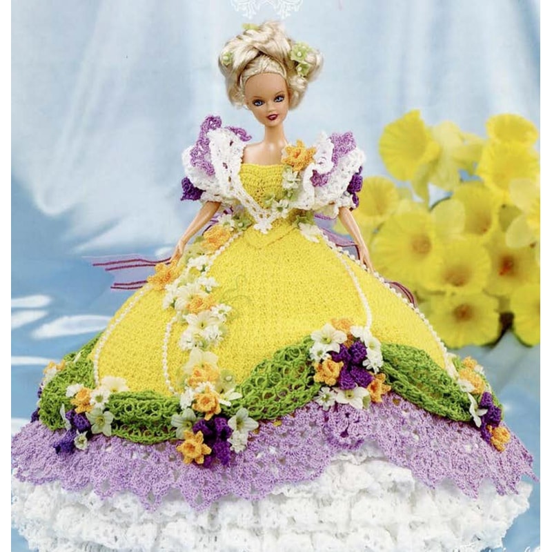 Barbie gown crochet vintage pattern-Daffodil Glorious Gown.jpg