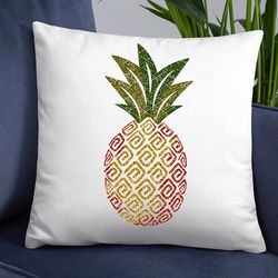pineapple print gold glitter summer tropical fruits sublimation designs