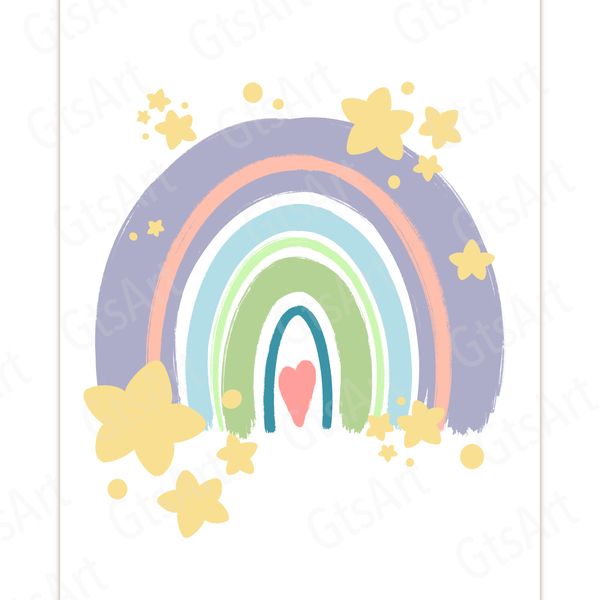 Printable wall art rainbow Boho rainbow wall art printable Inspire Printable wall art rainbow Boho rainbow wall art printable Inspire