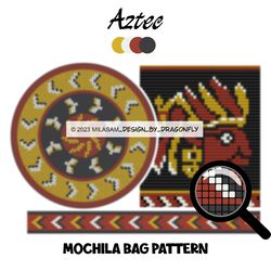 PATTERN: Tapestry crochet bag / wayuu mochila bag / Aztec 3