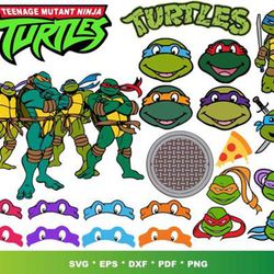 ninja turtles bundle svg, 1000 files ninja turtles svg eps png, for cricut, silhouette, digital, file cut