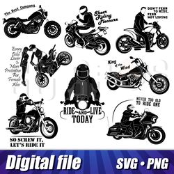 Motorbike svg png files, Motorcycle cricut images, Motorcyclist cut files, Biker vector hight quality, Biker svg png cut