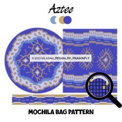 PATTERN: Tapestry crochet bag / wayuu mochila bag / Aztec 4