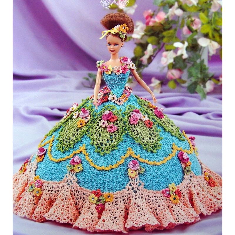 Fashion doll Barbie gown crochet vintage pattern.jpg