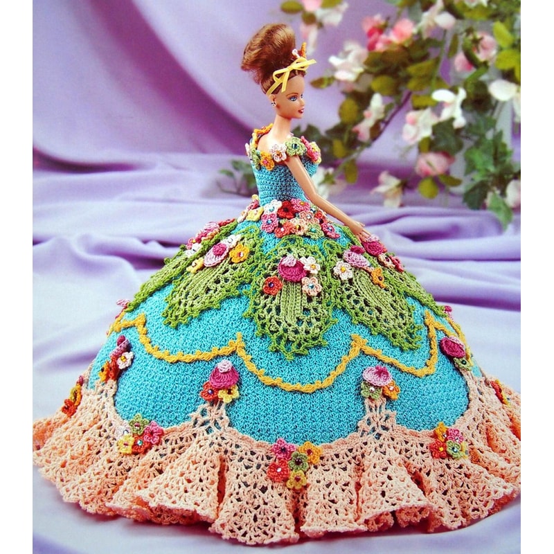 Fashion doll Barbie gown crochet vintage pattern 1.jpg