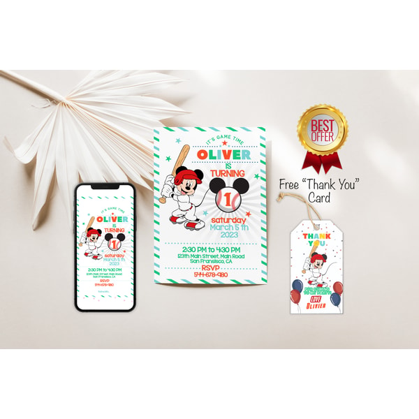 Printable Inv Mickey mouse invitation Mickey Birthday Invite Printable inv - Inspire ...