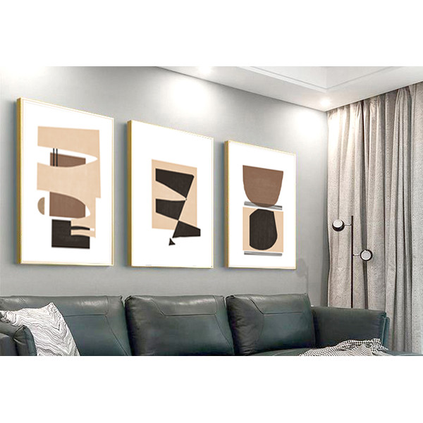 3 abstract prints in brown tones are available for download