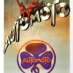 automoto motos - cross stitch pattern counted vintage pdf - 111-77