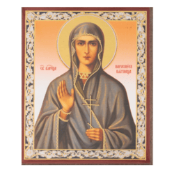 Great Martyr Paraskeve of Rome, Paraskevi, Friday | Handmade icon  | Size: 2,5" x 3,5"