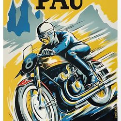 Circuit International Pau   - Cross Stitch Pattern Counted Vintage PDF - 111-95