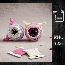 Crochet pattern monster / Halloween crochet pattern / Amigurumi Monster / Crochet Pattern Keychain / Halloween Decor DIY