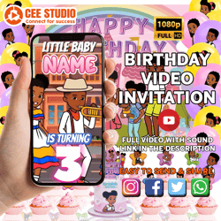 Gracies Corner Birthday Party Video Invitation, Gracie Corners Invitation, Gracies corner video