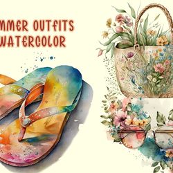 Summer Outfits Watercolor
