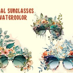 Floral Sunglasses Watercolor