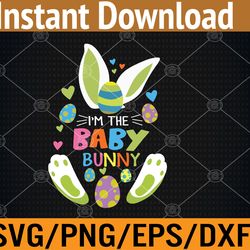 i am the baby bunny - funny easter matching svg, eps, png, dxf, digital download