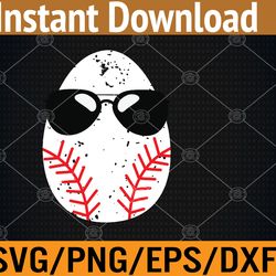 baseball easter egg svg, eps, png, dxf, digital download