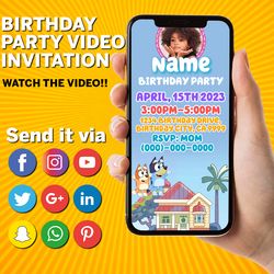 animated birthday invitation, birthday party invite, invitation video