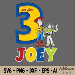toy story birthday svg for family, toys story svg, custom birthday boy svg, birthday gift for kids, toy story birthday p