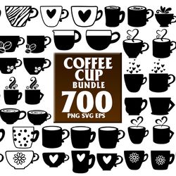 700 files coffee cup bundle svg, coffee svg, mega bundle, coffee cup designs, coffee quote, coffee lover gift