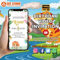 Dinosaur Baby Shower Bundle, Dinosaur Baby Shower Video Invitation, Dinosaur Baby Shower Games, Baby Shower Boy