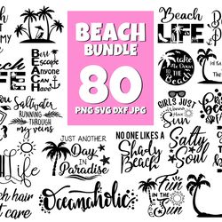 80 files beach bundle svg, trending svg, beach svg, beach quote, summer svg, beach life, coconut svg, beach png, beach h