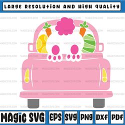 personalized name easter truck svg, bunny truck, carrot truck svg, girl easter svg, easter bunny, digital download